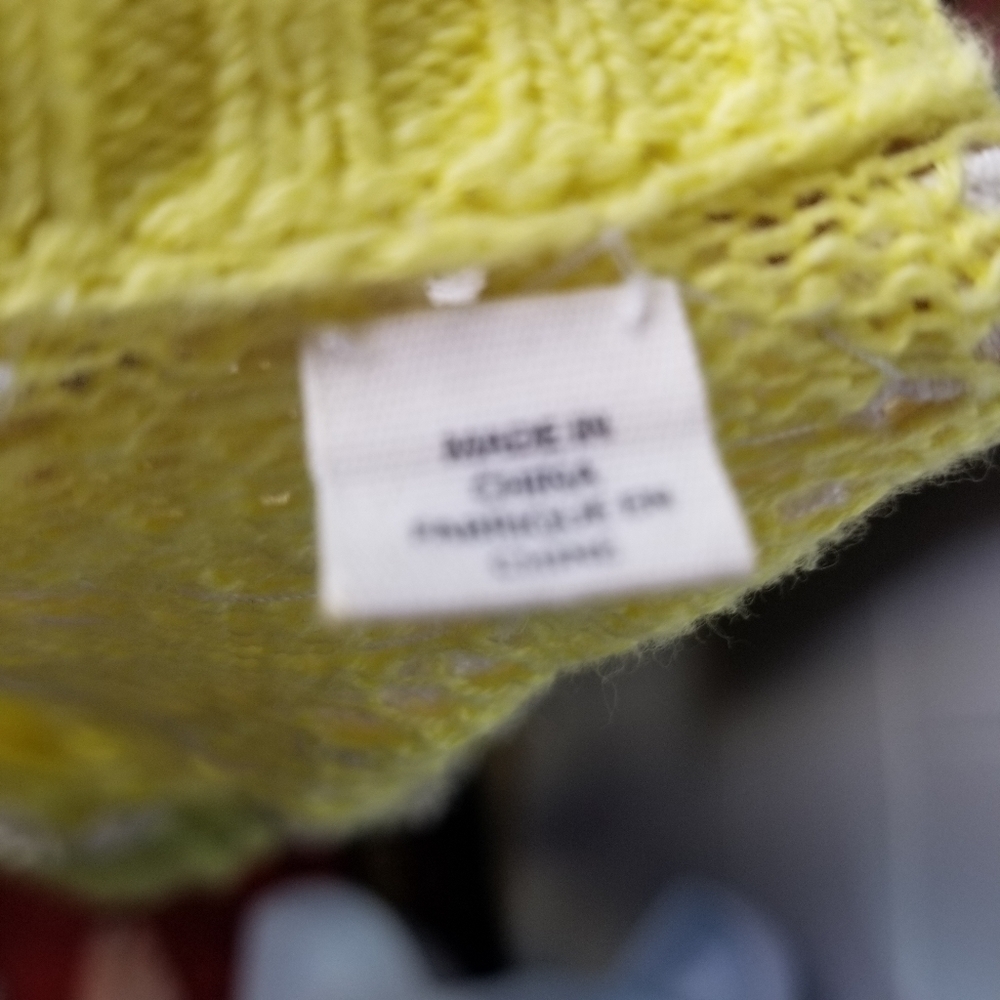 Y2k Anthropologie little yellow bird crochet cardigan sweater Gilmore Coquette - Picture 14 of 15